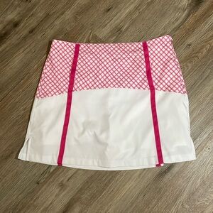 Lady Hagen Women's 17'' Pink White Golf Skort Size 10